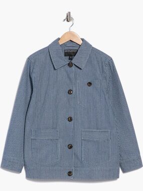 NWT Bernardo Stripe 100% Cotton Jacket XS